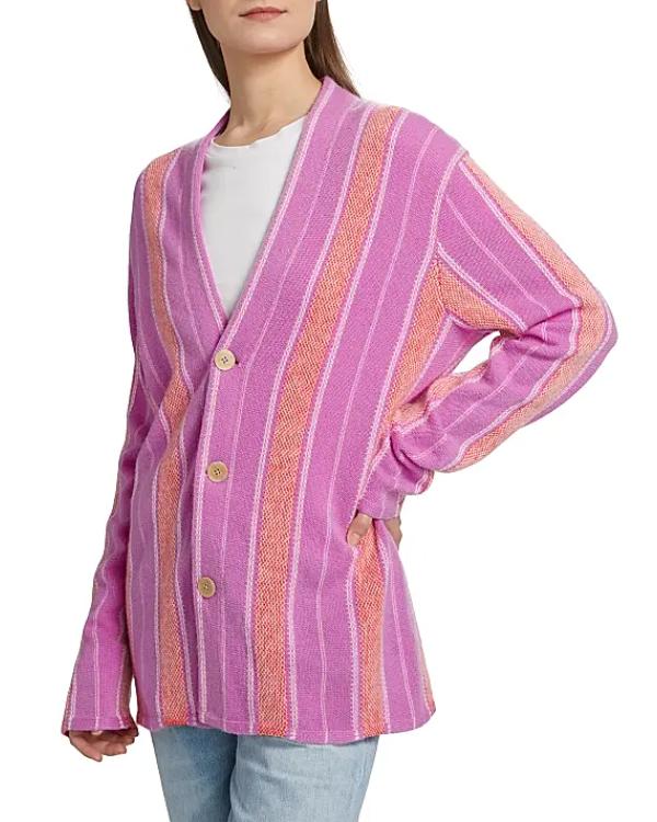 The Neighborhood S08 Skye Townsend Pink Striped Cardigan
