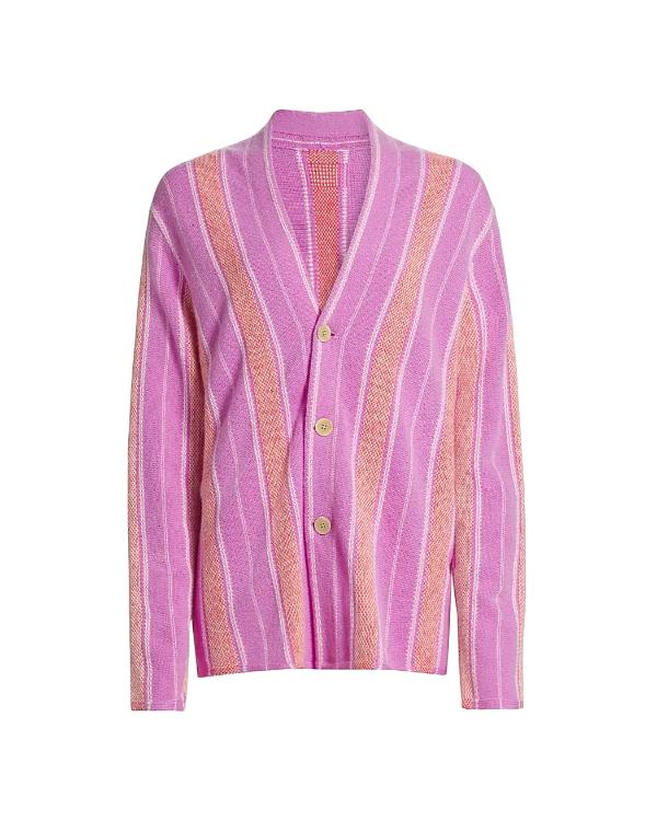 The Neighborhood S08 Skye Townsend Pink Striped Cardigan