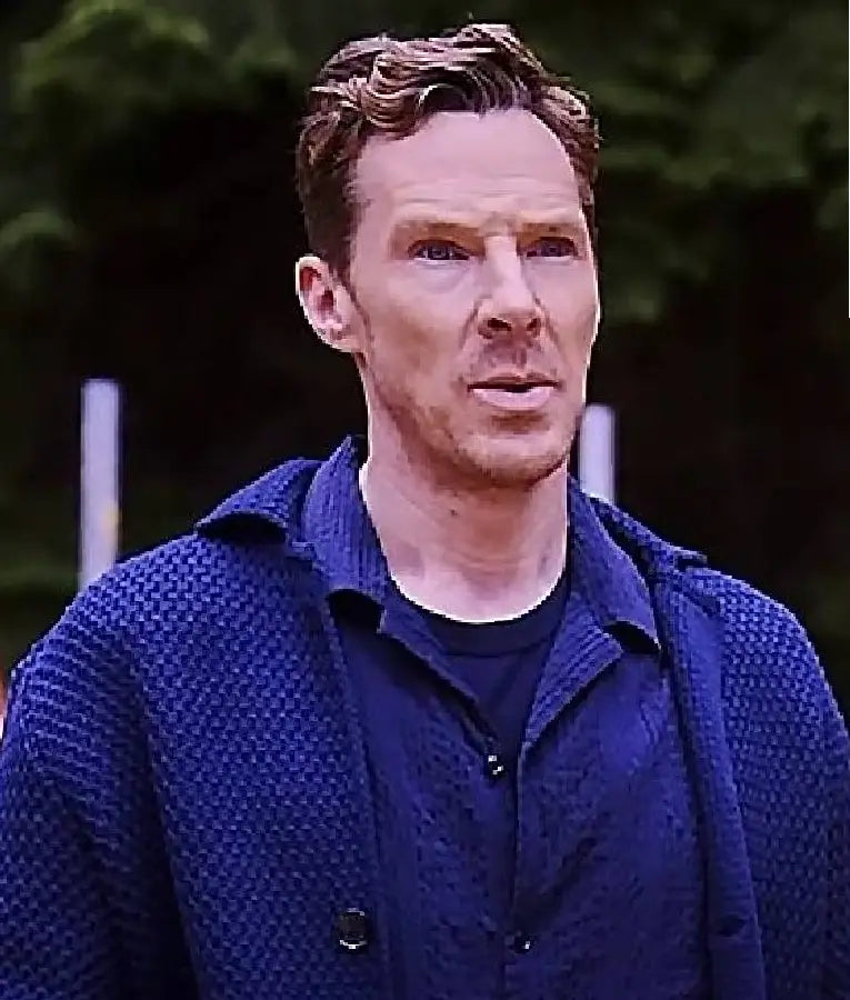 The Roses Benedict Cumberbatch Blue Crochet Coat