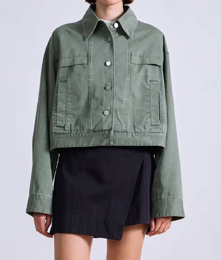 The Social 2025 Andrea Bain Cropped Cargo Jacket