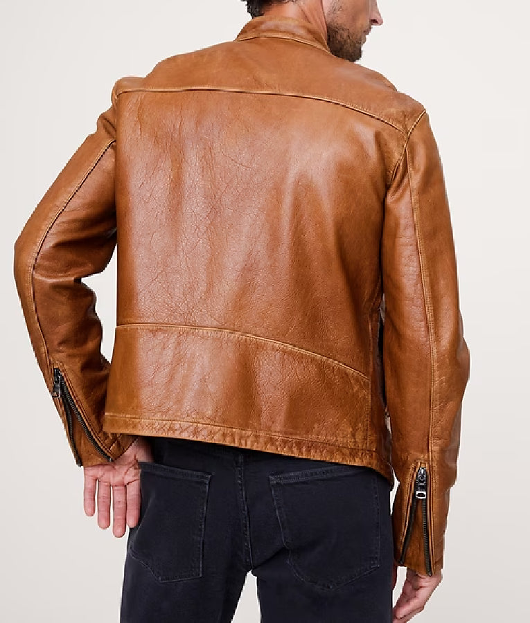 The Today Show 2025 Jon Bon Jovi Leather Zip Jacket