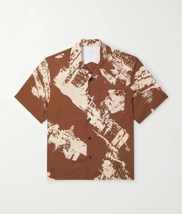 The Today Show 2025 Trevor Rosen Printed Silk Camp Shirt