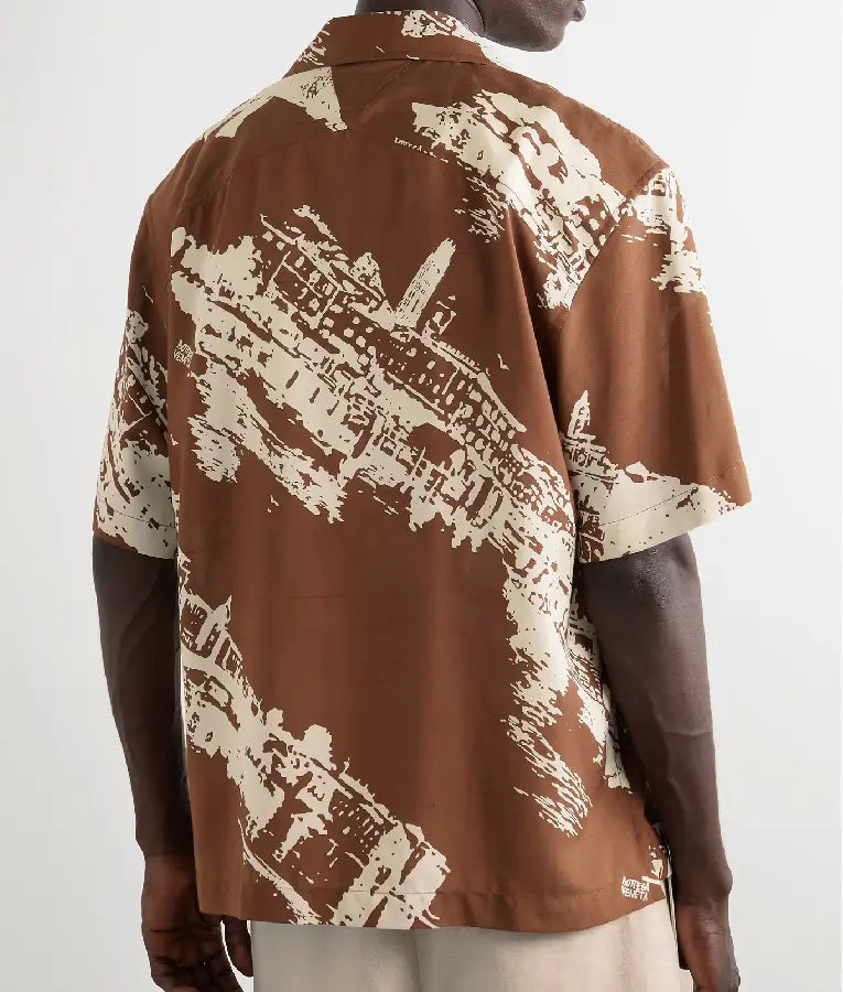 The Today Show 2025 Trevor Rosen Printed Silk Camp Shirt