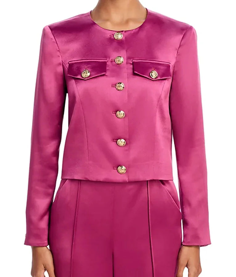 The Today Show Hoda Kotb Cropped Silk Jacket
