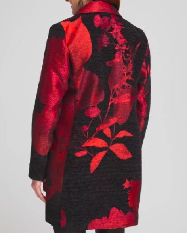 The Traitors US Donna Kelce Black & Red Floral Jacket