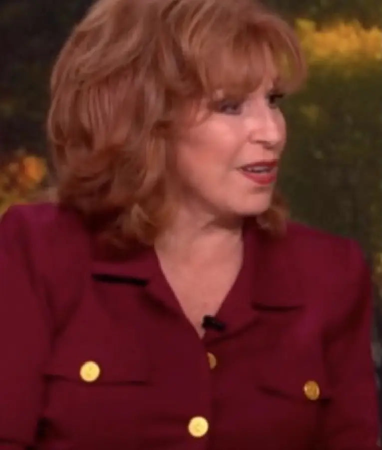 The View 2025 Joy Behar Burgundy Jacket