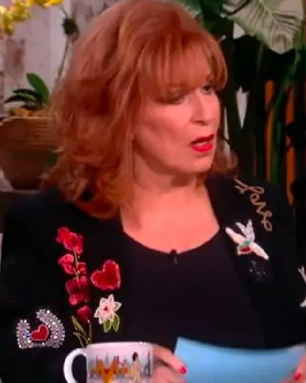 The View Joy Behar Black Embroidered Blazer