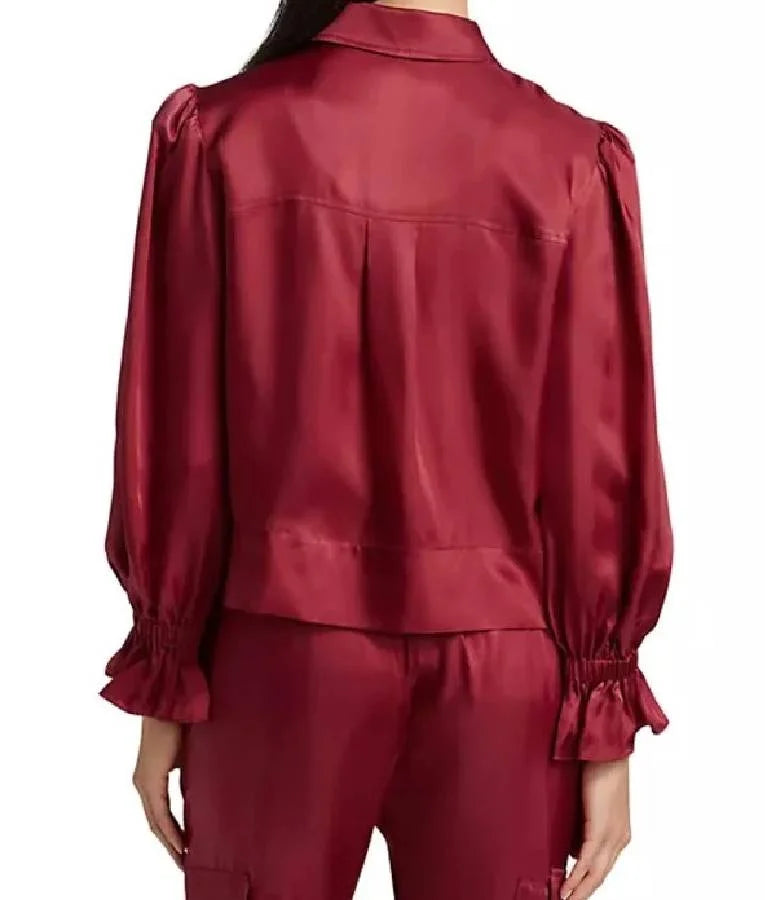 The View Joy Behar Satin Zipper Jacket