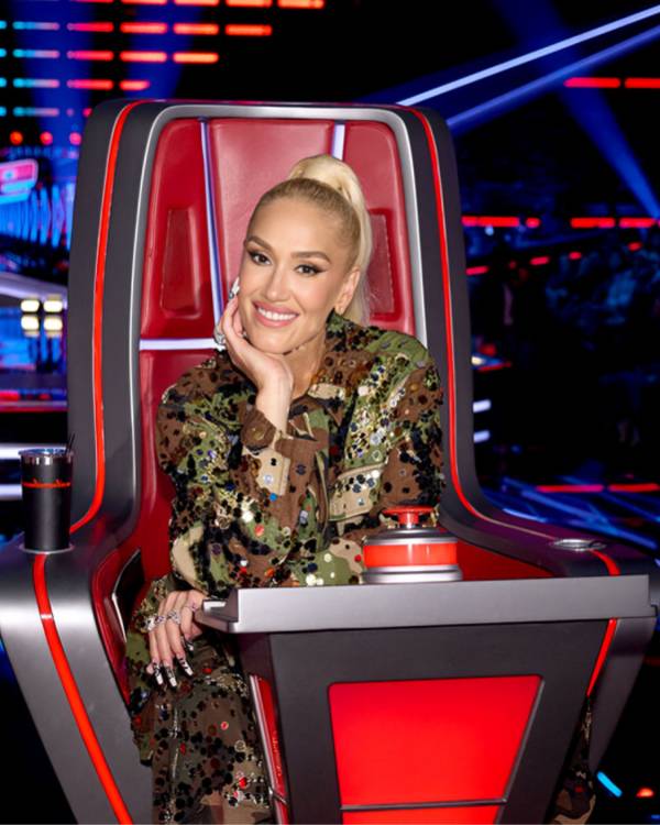 The Voice Gwen Stefani Embellished Camo Jacket