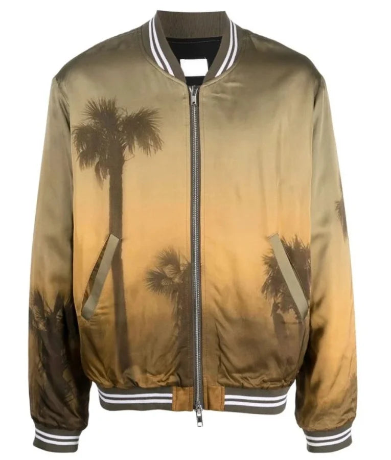 The Voice S26 Michael Bublé Palm Tree Print Bomber Jacket