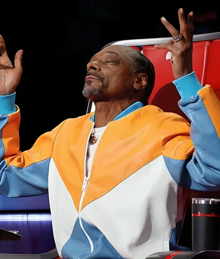 The Voice S26 Snoop Dogg Colorblock Leather Tracksuit