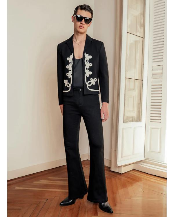 The Voice S28 Elliot Hunt Black Embroidery Jacket