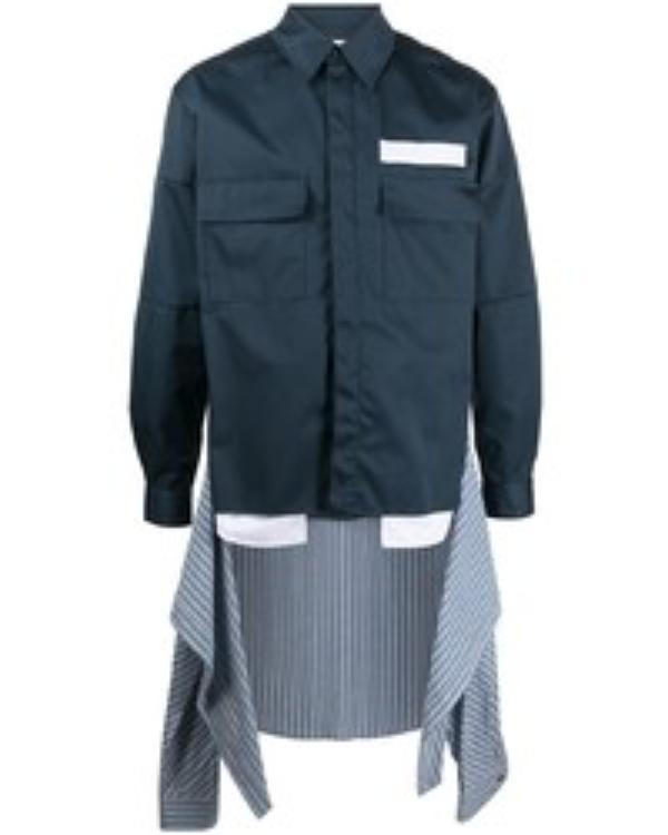 The Voice S28 Peyton Kyle Green Waist Tie Layered Shirt