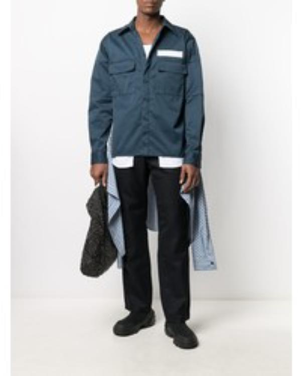 The Voice S28 Peyton Kyle Green Waist Tie Layered Shirt