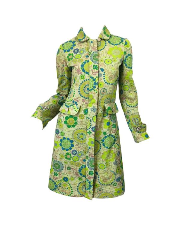 The Winchesters S01 Nida Khurshid Green Floral Pattern Coat