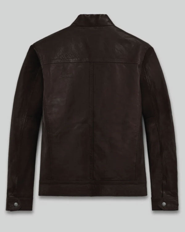 Thunder Storm Brown Biker Leather Jacket
