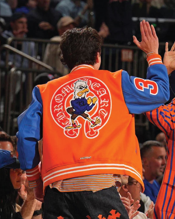 Timothee Chalamet Chrome Hearts Varsity Jacket