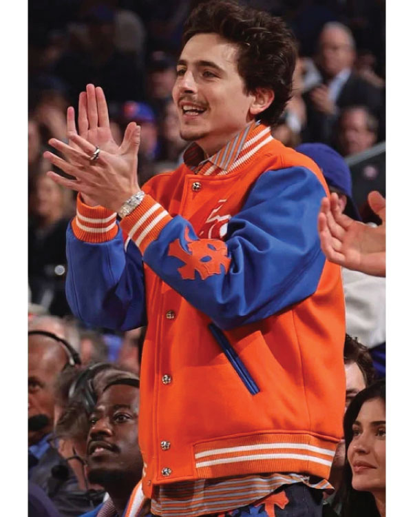 Timothee Chalamet Chrome Hearts Varsity Jacket