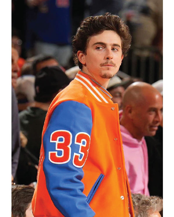 Timothee Chalamet Chrome Hearts Varsity Jacket