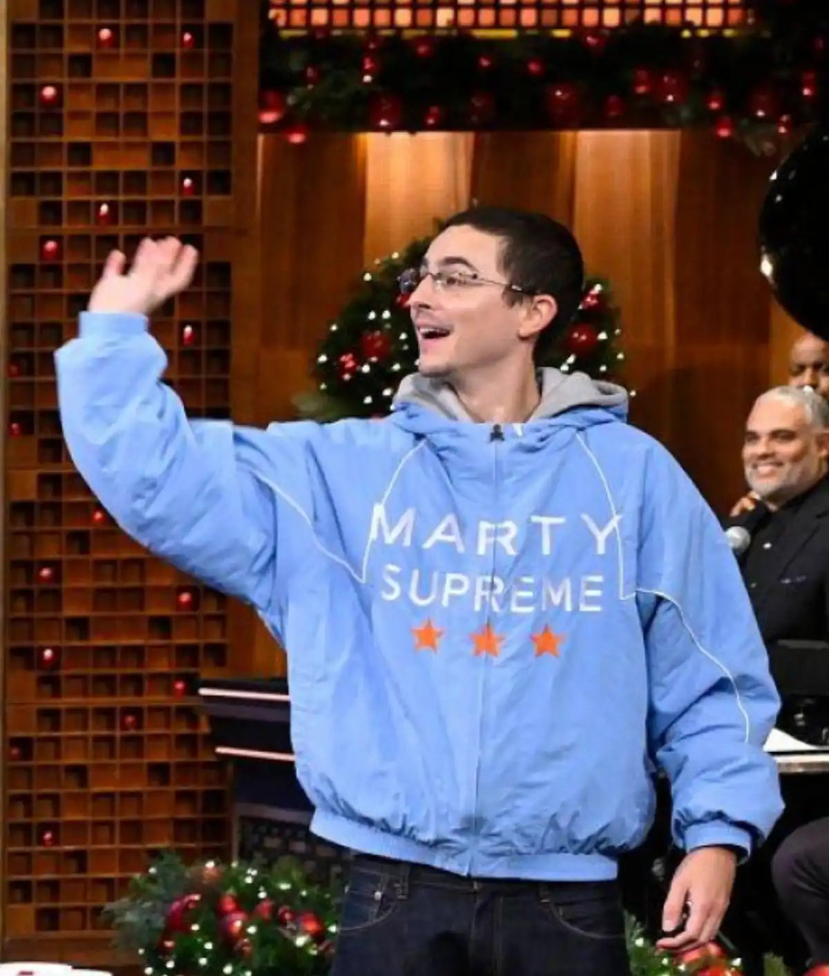 Timothée Chalamet Marty Supreme Blue Jacket