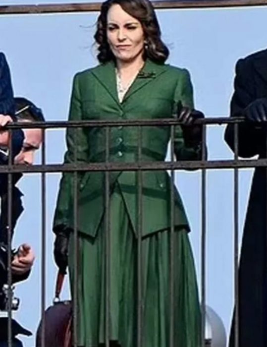 A Haunting In Venice 2023 Ariadne Oliver Green Coat