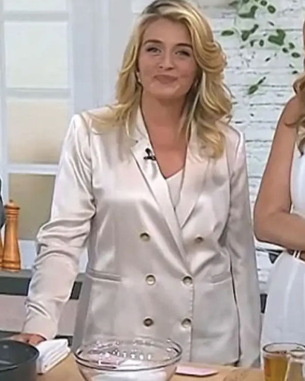 Today 2025 Daphne Oz Silk Blazer