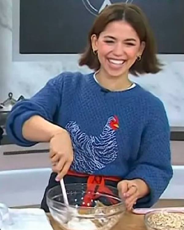 Today Molly Yeh Chicken Printed Sweater