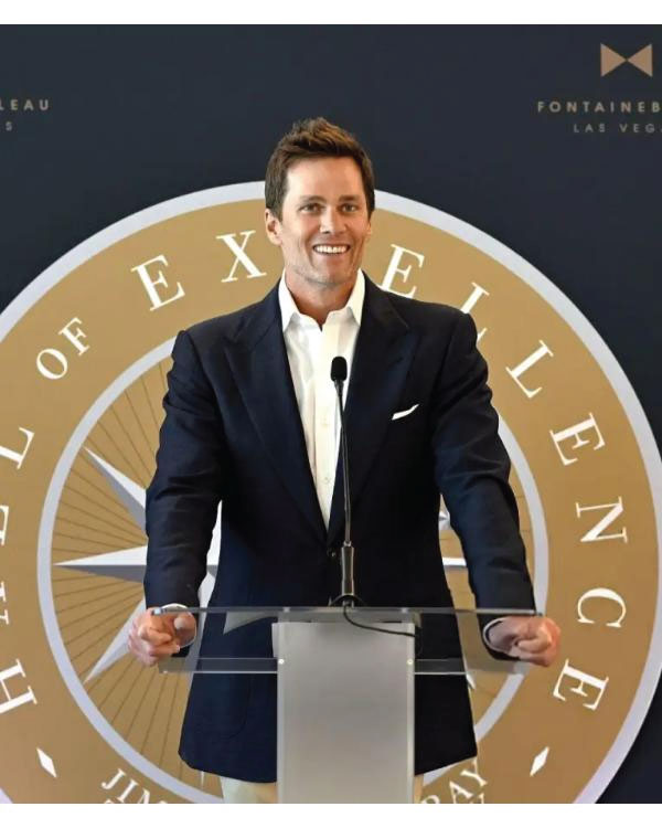 Tom Brady Hall Of Excellence Press Conference Black Blazer