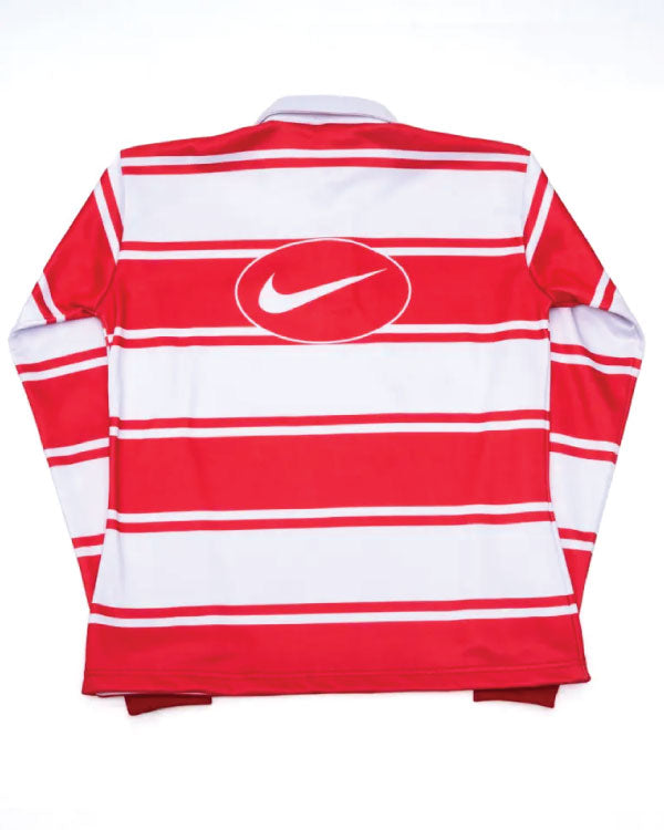 Travis Kelce Cincinnati vs Nebraska Game Striped Rugby Shirt