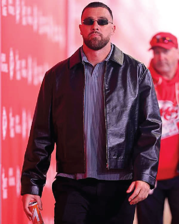 Travis kelce Chiefs Game Leather Jacket