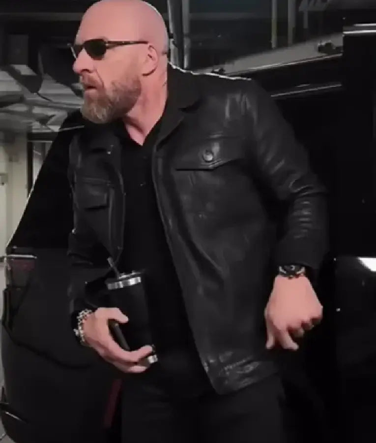 Triple H Wrestlepalooza Black Leather Jacket