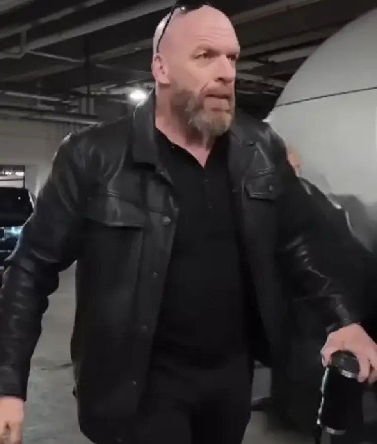 Triple H Wrestlepalooza Black Leather Jacket