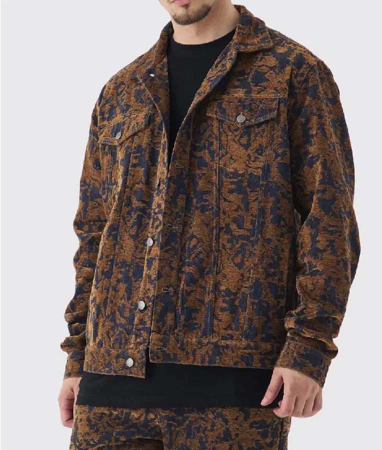 Tulsa King S03 Tyson Mitchell Velour Print Jacket