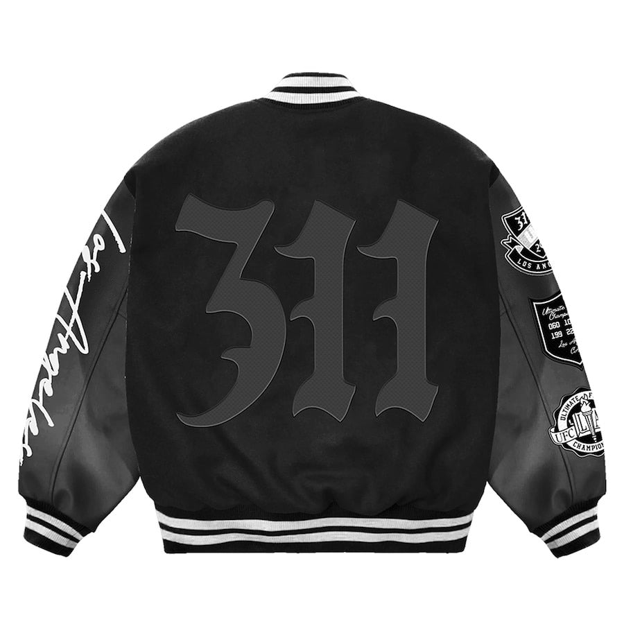 UFC311LosAngelesBlackVarsityJackets
