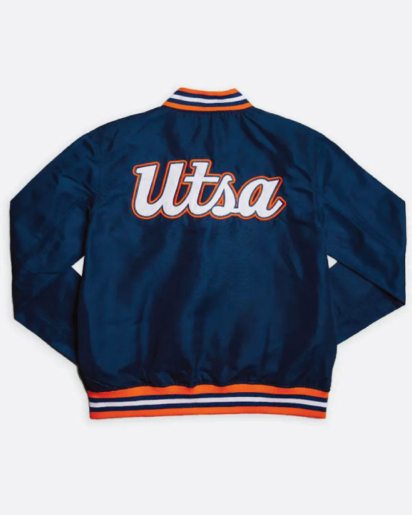 UTSA Roadrunners Script Navy Bomber Jacket