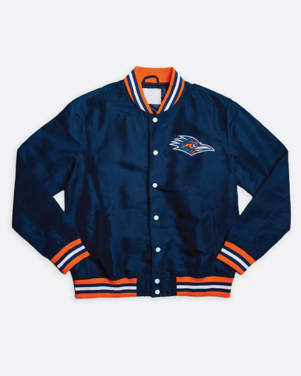 UTSA Roadrunners Script Navy Bomber Jacket