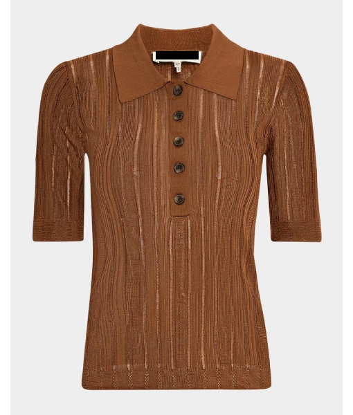 FBI S07 Vedette Lim Ribbed Polo Top