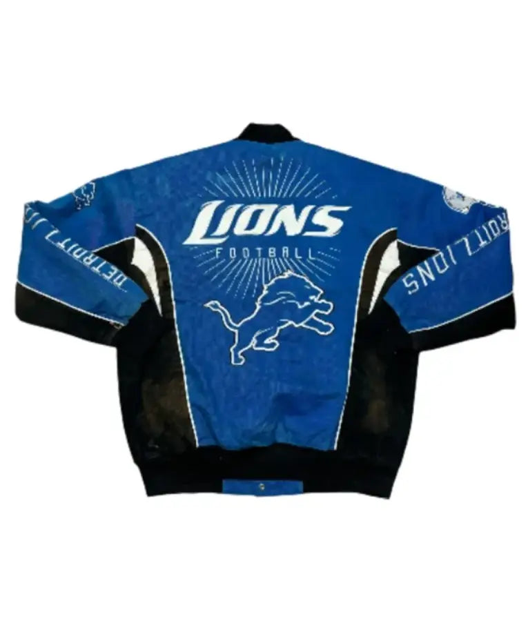 Vintage Detroit Lions Blue Racing Jacket