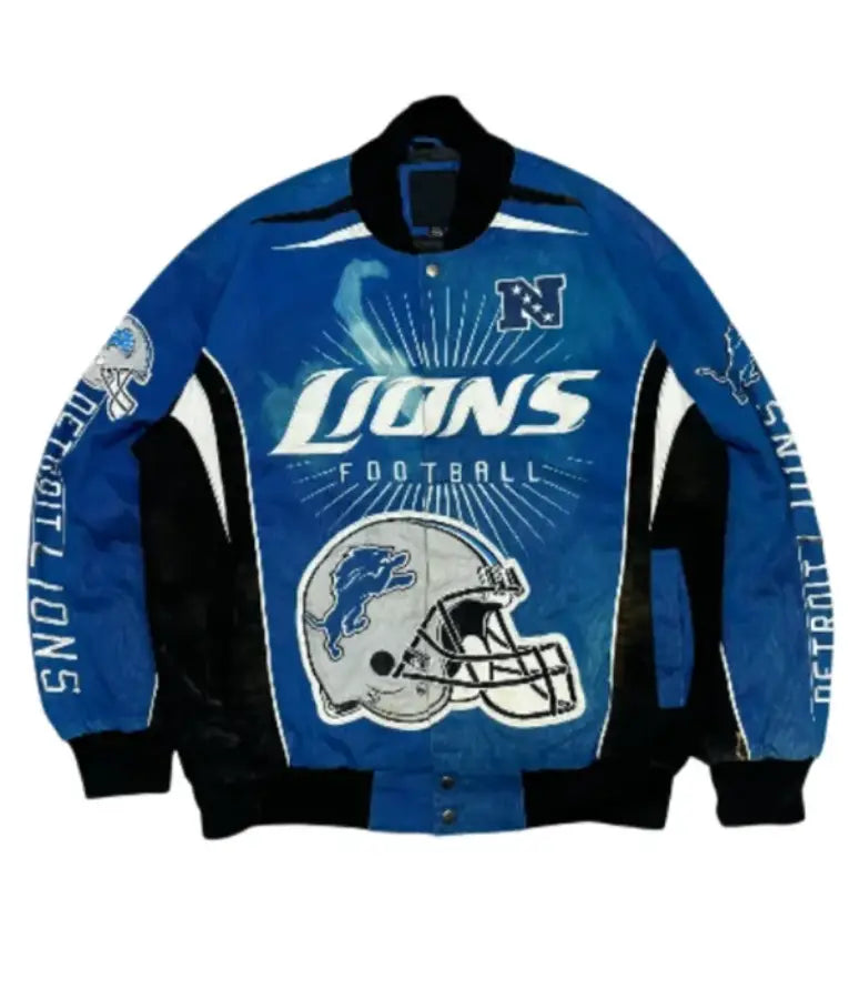Vintage Detroit Lions Blue Racing Jacket