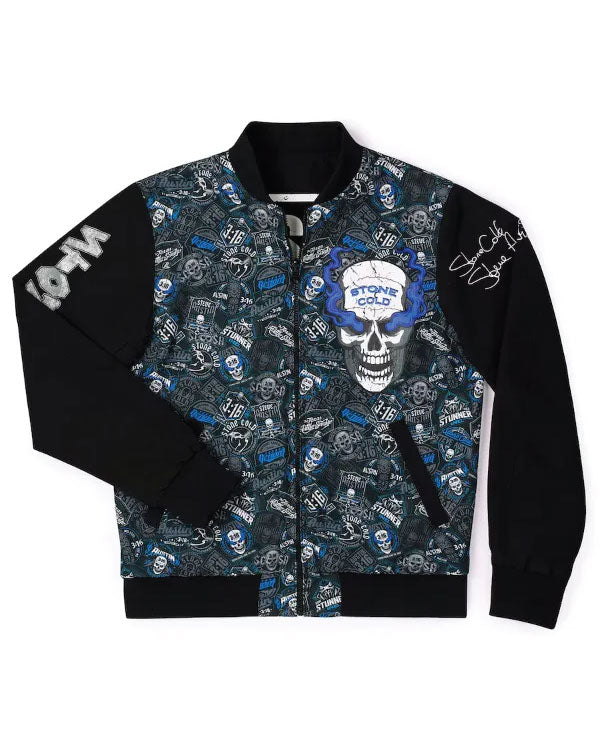WWE Steve Austin Stone Cold Reversible Bomber Jacket