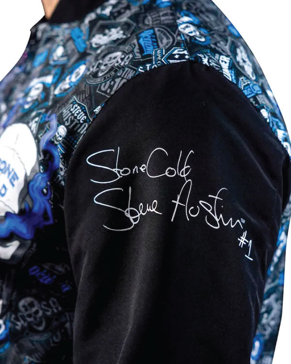 WWE Steve Austin Stone Cold Reversible Bomber Jacket
