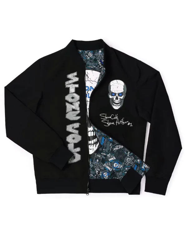 WWE Steve Austin Stone Cold Reversible Bomber Jacket