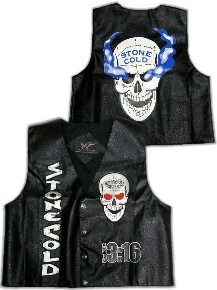 WWEStoneColdSteveAustin316SmokingSkullLeatherVest
