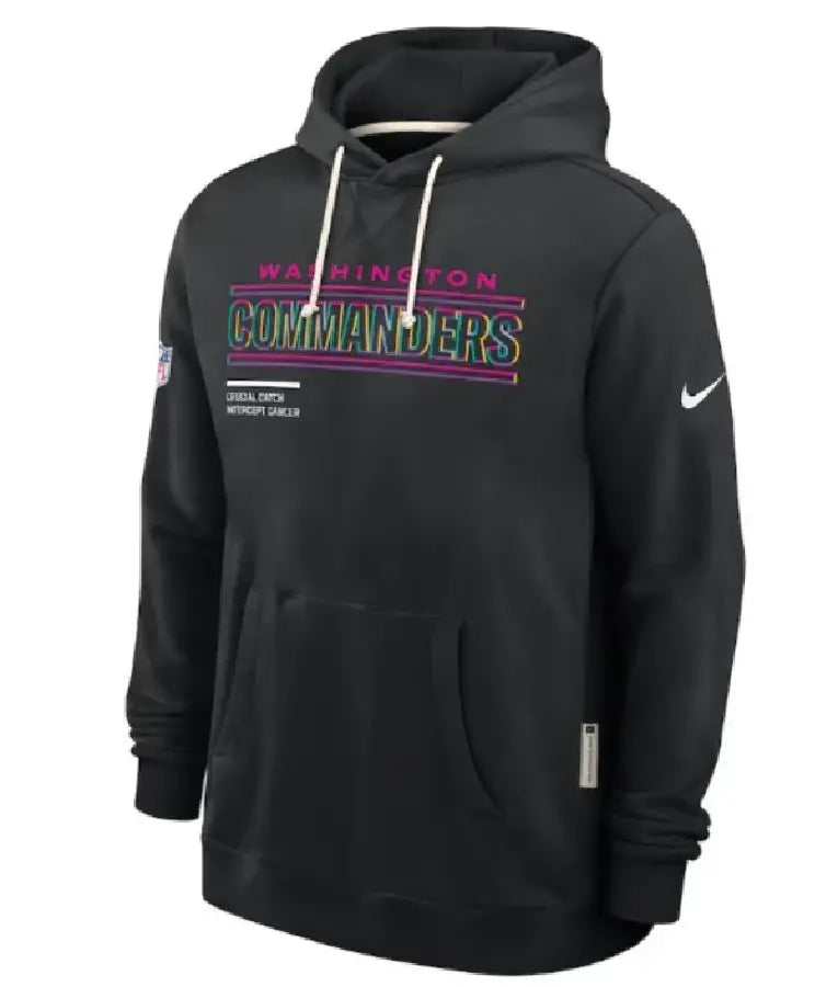 Washington Commanders Black 2025 Crucial Catch Hoodie