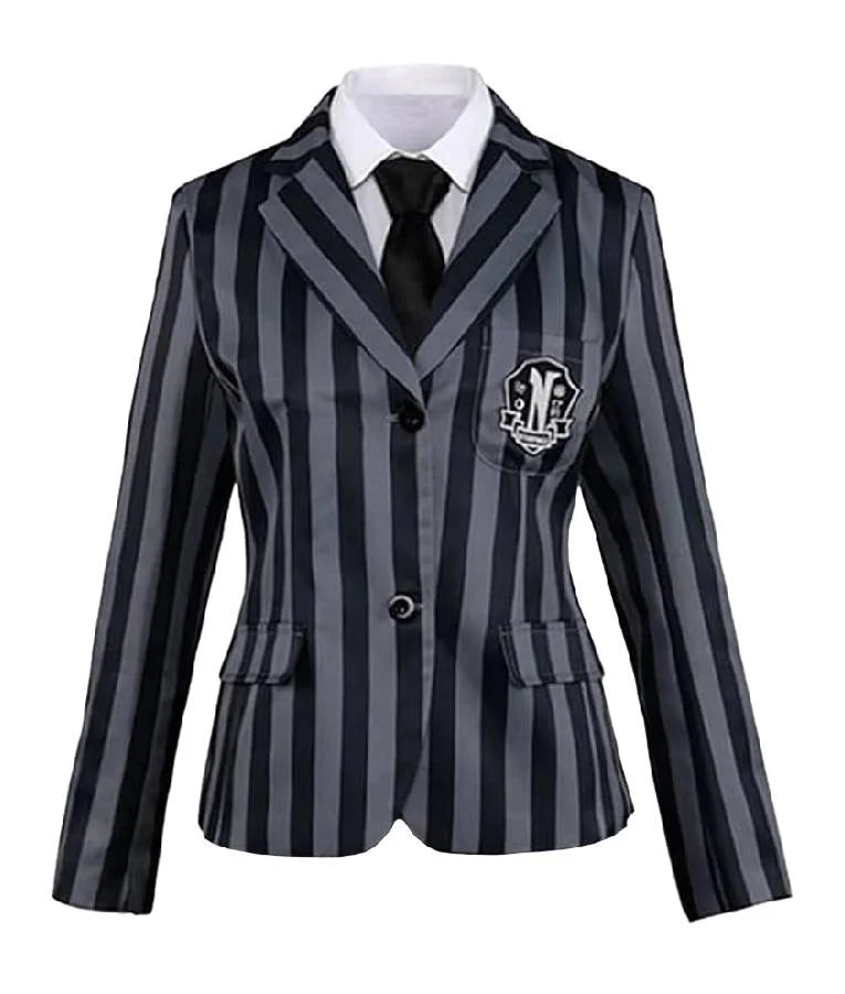 Wednesday Jenna Ortega Uniform Grey Blazer