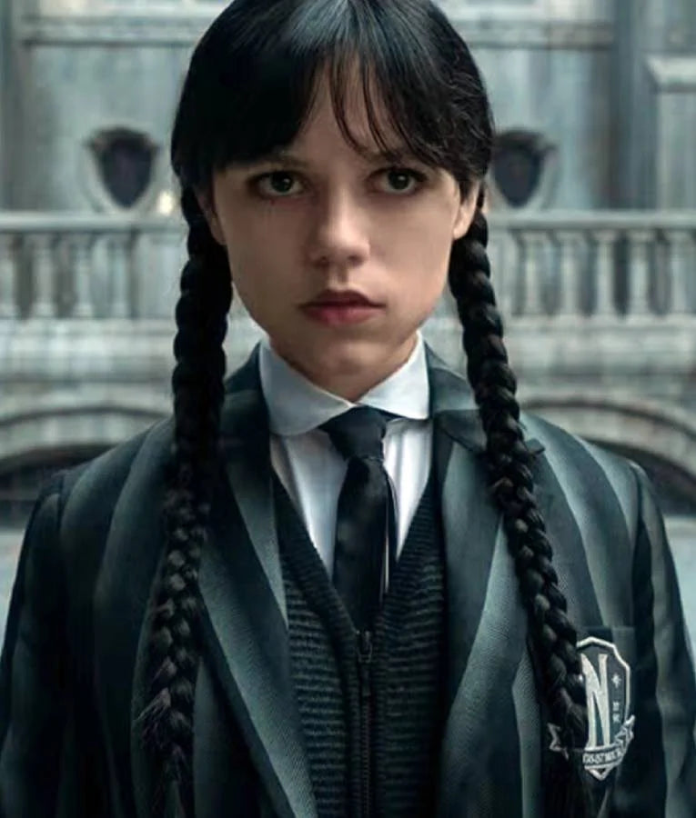 Wednesday Jenna Ortega Uniform Grey Blazer