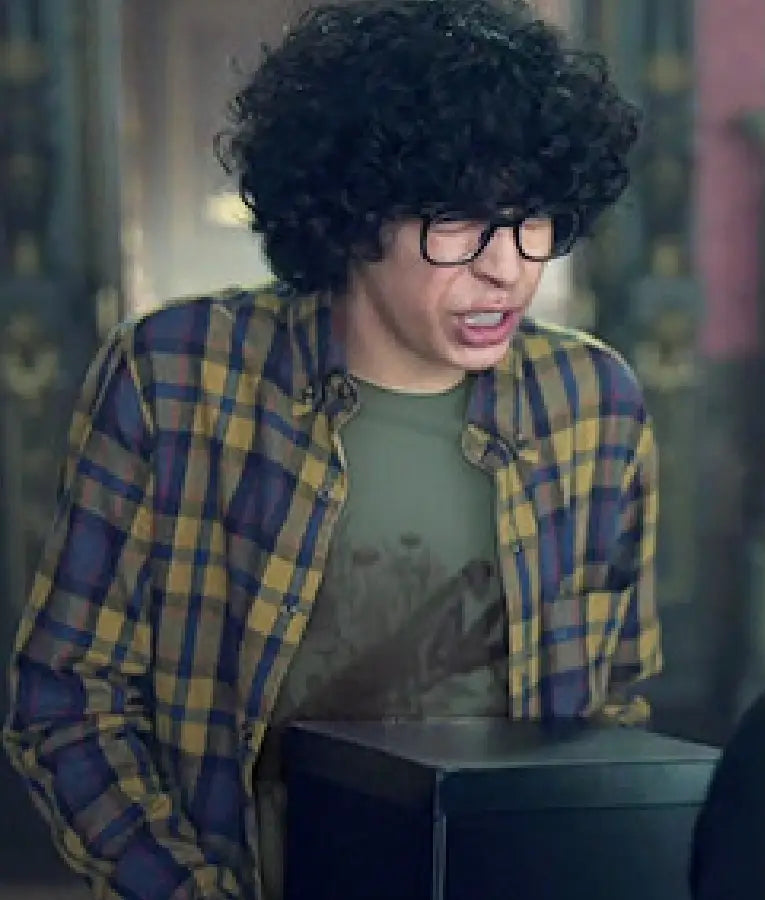 Wednesday S02 Eugene Ottinger Button Up Plaid Shirt