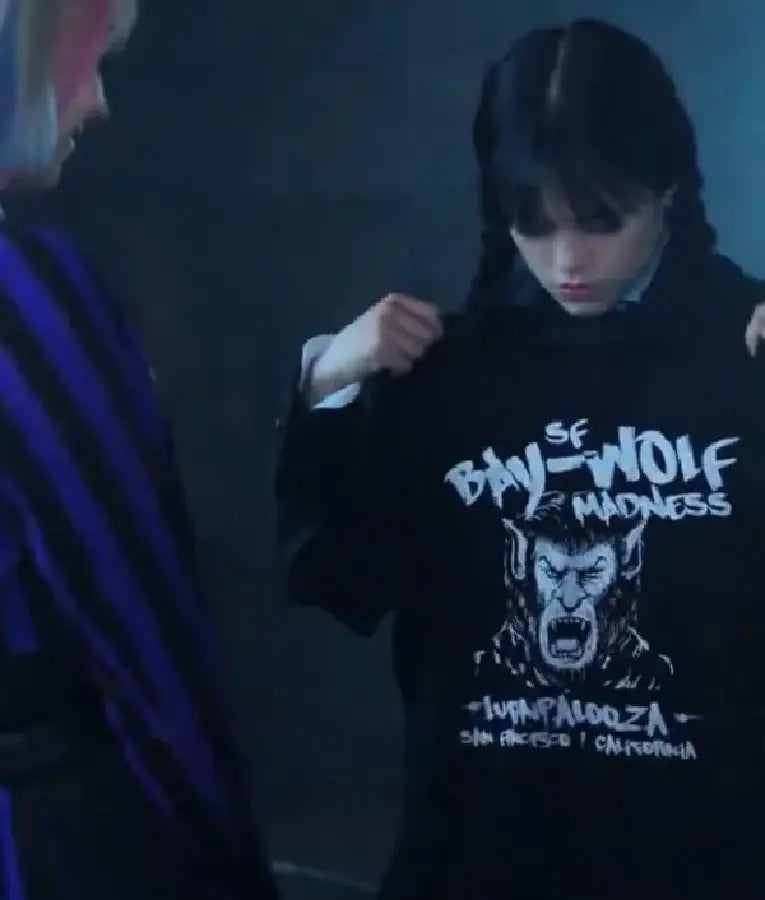 Wednesday S02 Jenna Ortega Black Graphic Tee