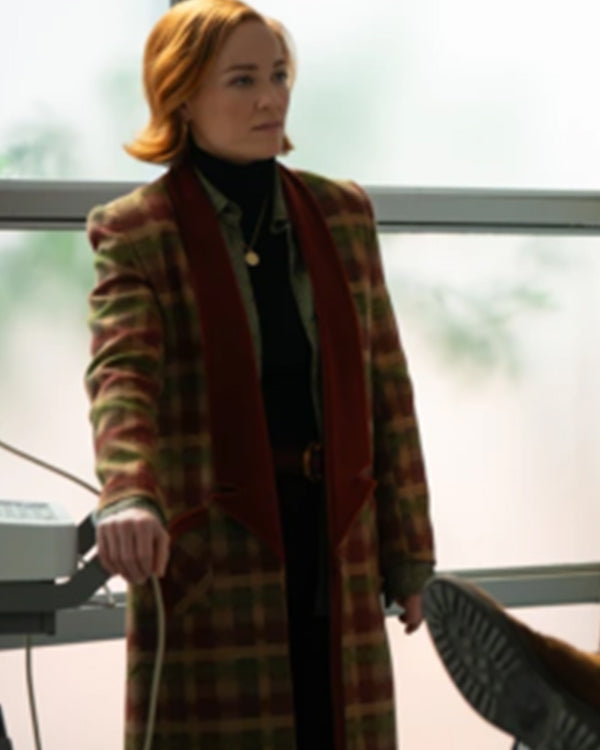 Will Trent S03 Erika Christensen Multicolor Checkered Coat