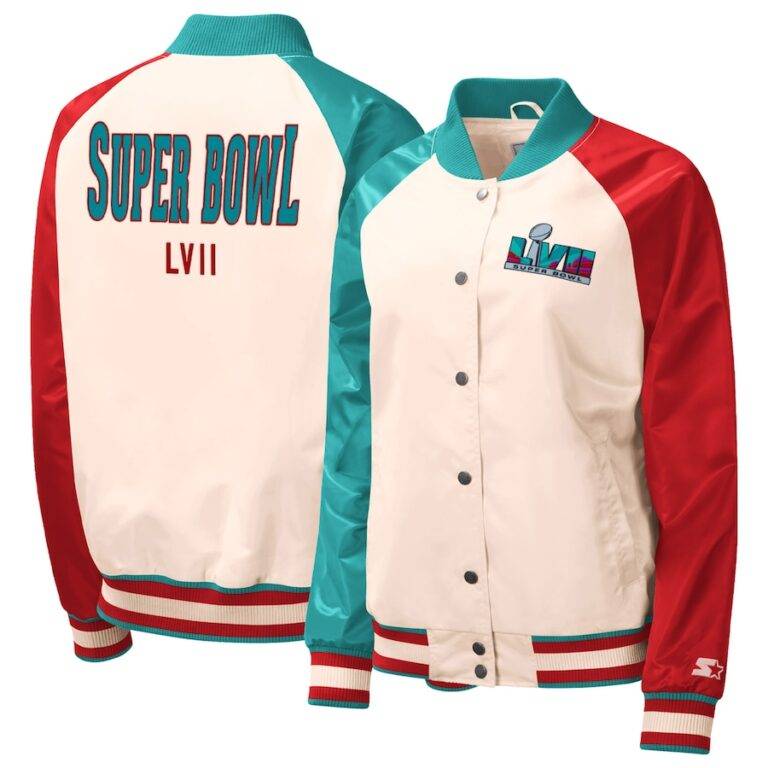 Super Bowl LVII Starter Cream Pass Rush Raglan Jacket